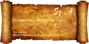 Szemerei Arnold névjegykártya