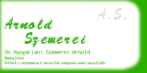 arnold szemerei business card